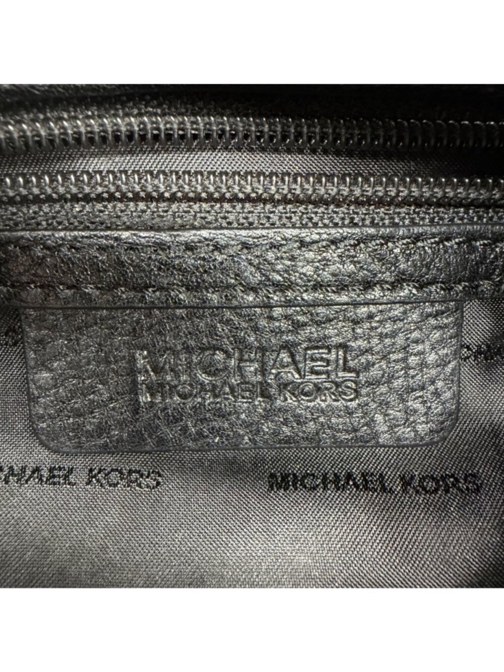 Michael Kors Barlow Medium Black Leather Purse Bag Grommet Adjustable Strap - Picture 5 of 16